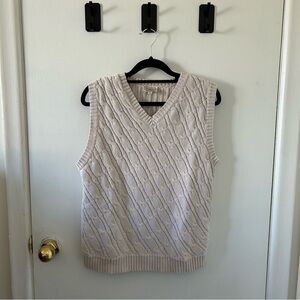 Cream Knit Vest